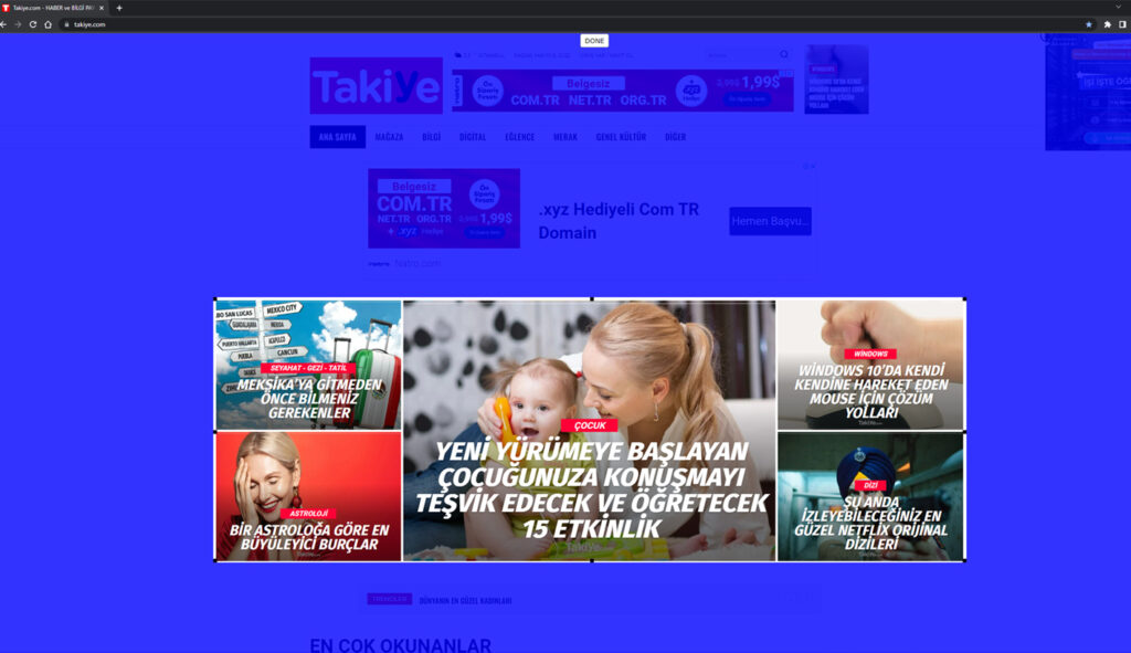 tam sayfa ekran görüntüsü nasıl alınır