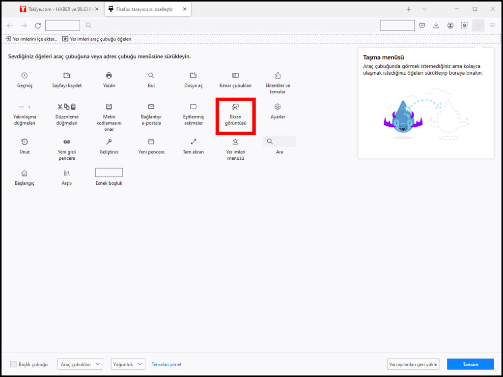 tam sayfa ekran görüntüsü nasıl alınır