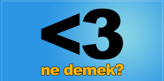 lt 3 ne demek