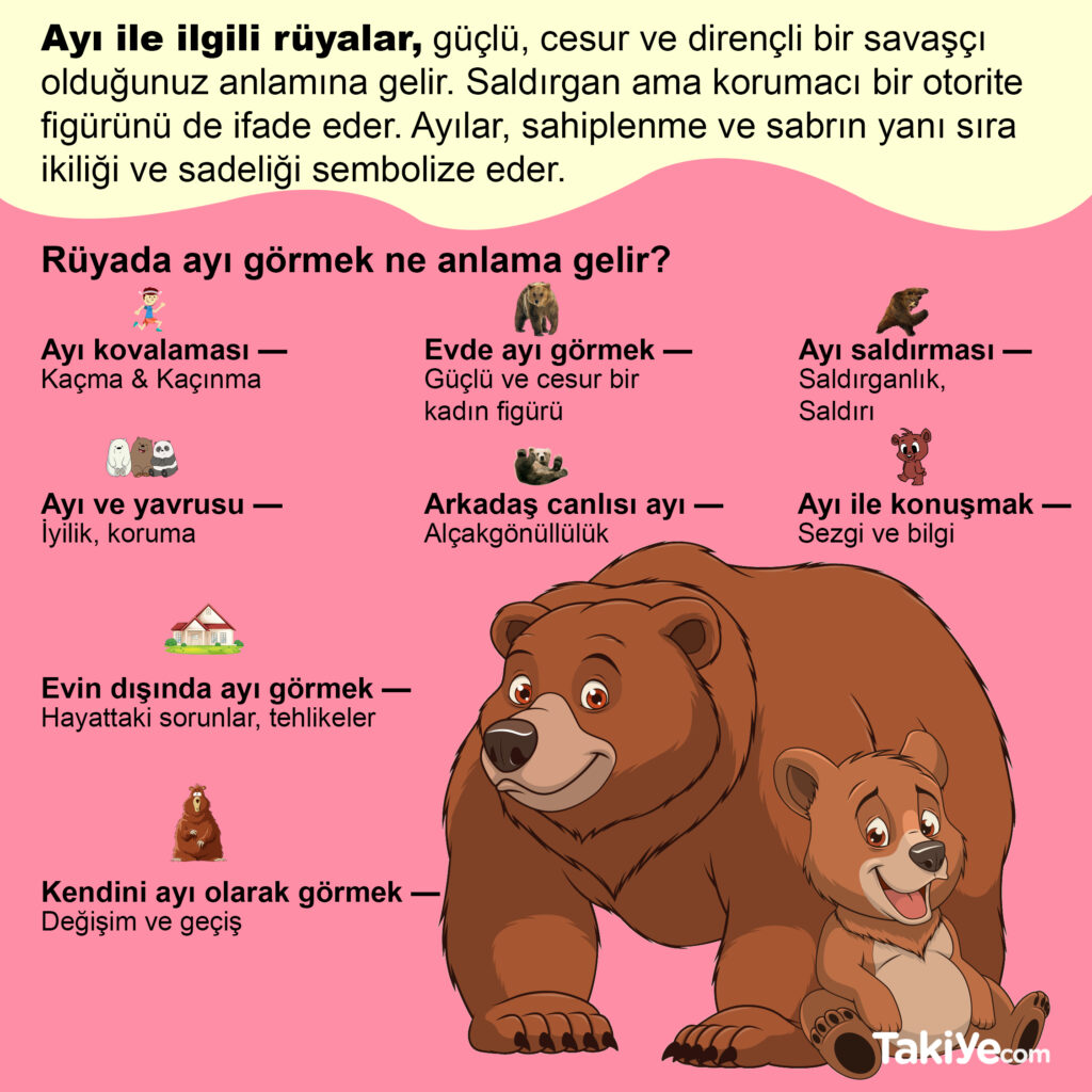 rüyada ayı görmek infografik