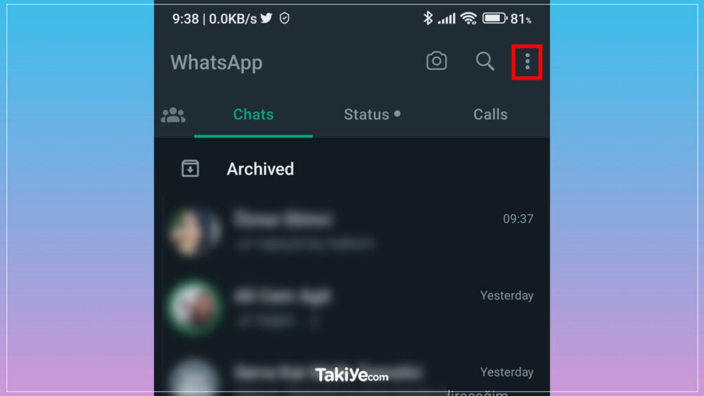 whatsapp okundu bilgisi kapatma