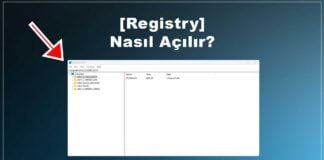 windows registry nasıl açılır