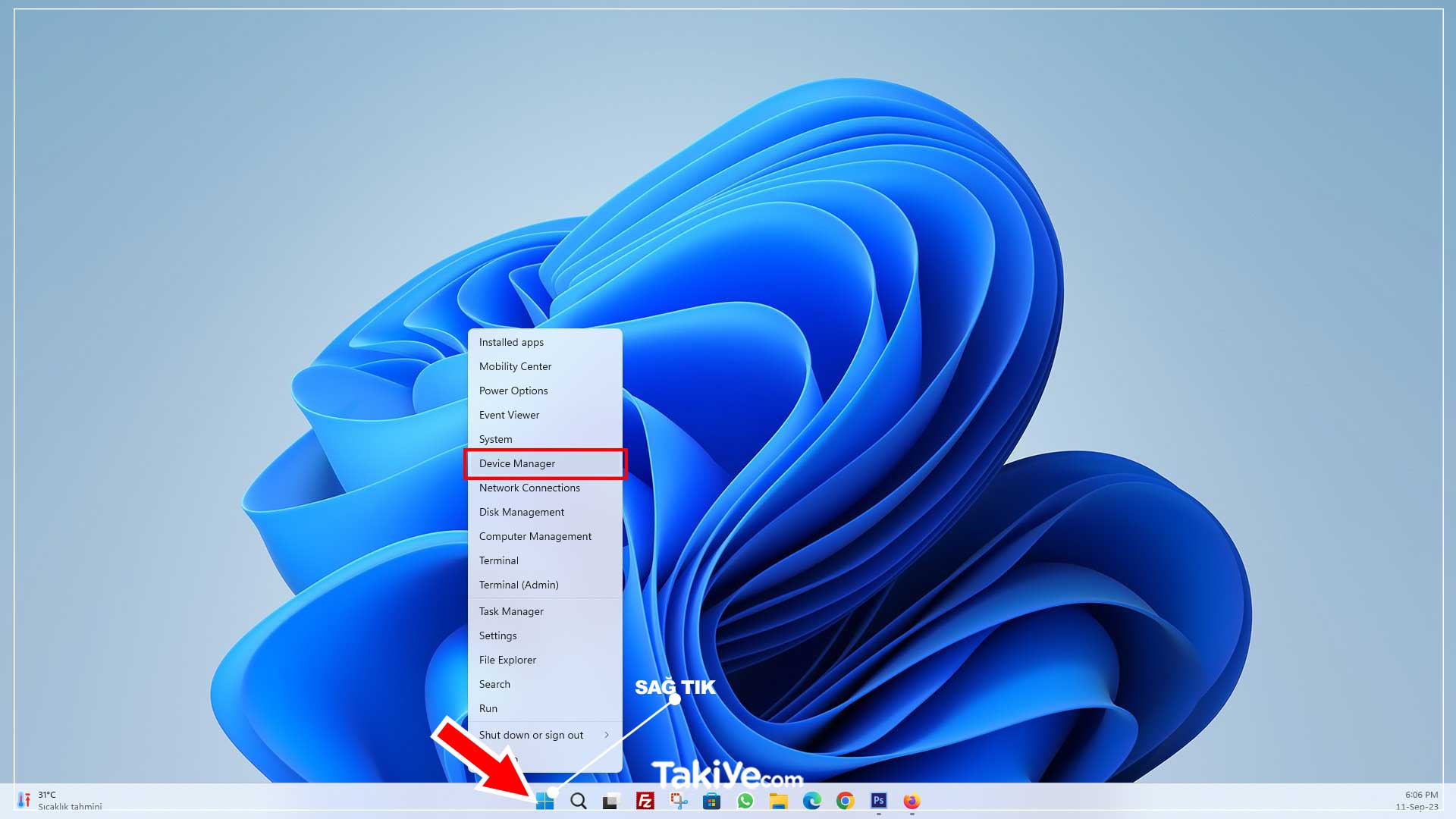 windows 11 cihaz yöneticisi nedir nasıl açılır