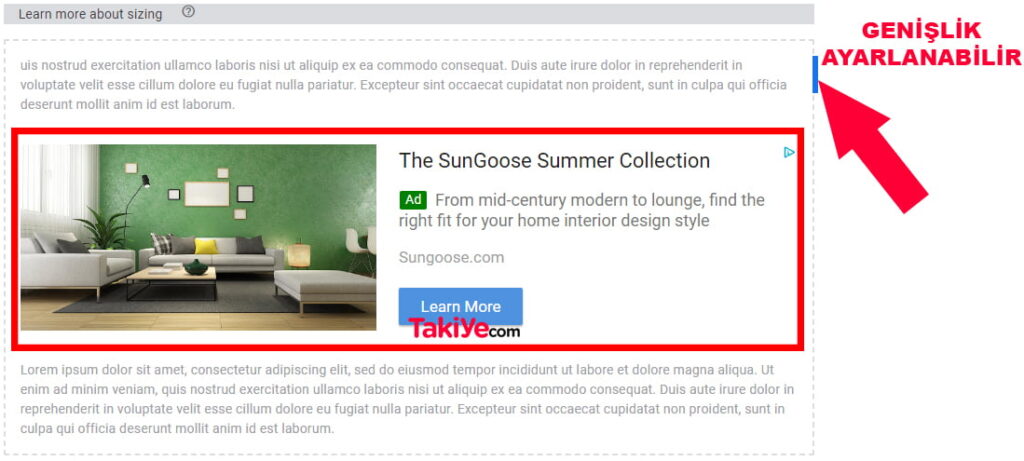 adsense yazı içi reklamlar