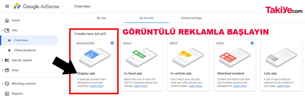 adsense reklam nasıl oluşturulur