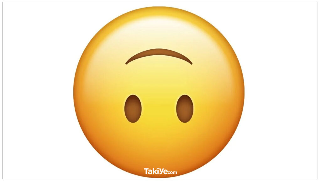 ters yüz emoji anlamı