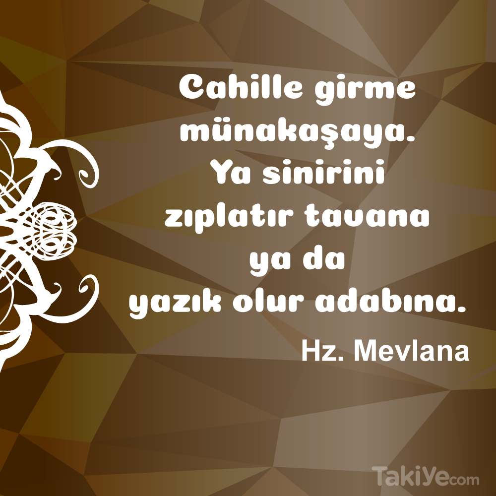 Cahillik ile ilgili Mevlana Sözleri