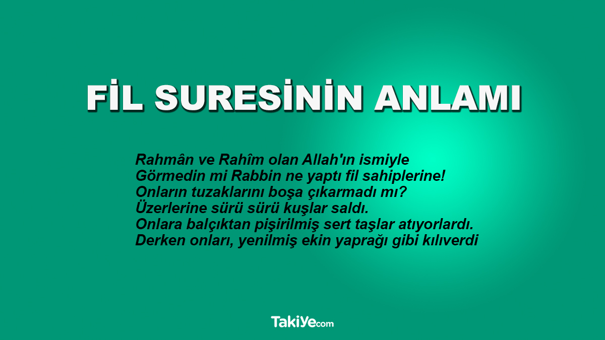 fil suresinin anlamı