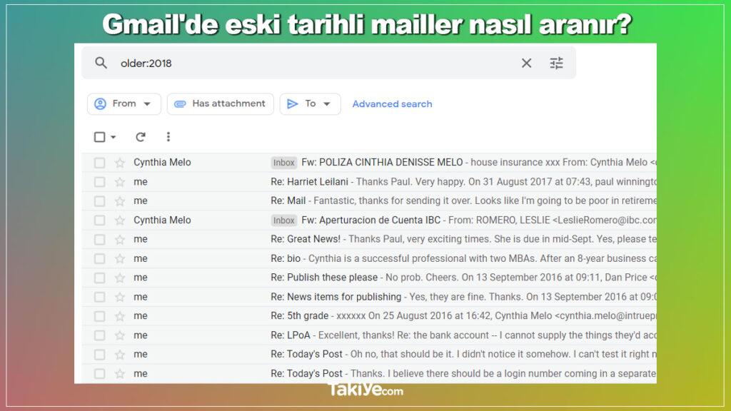 gmail arama