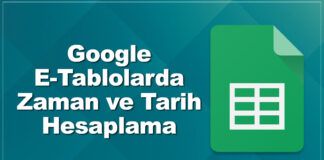 google e-tablolar zaman hesaplama