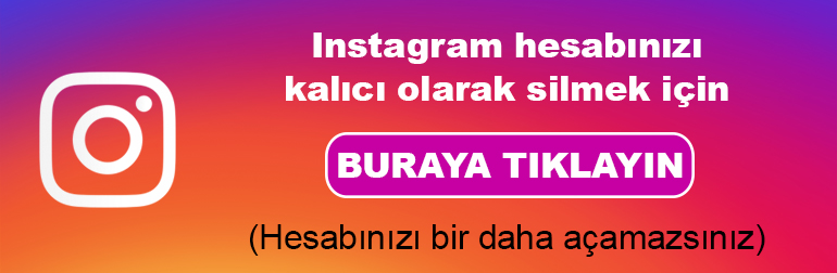 instagram hesap silme linki