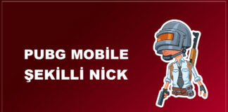 pubg mobile şekilli nick