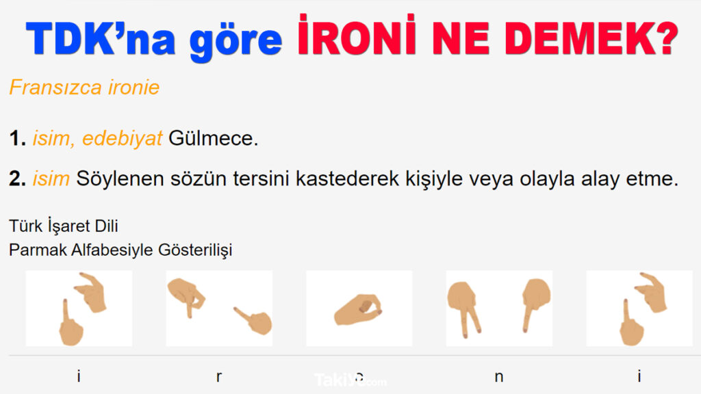 ironi ne demek tdk