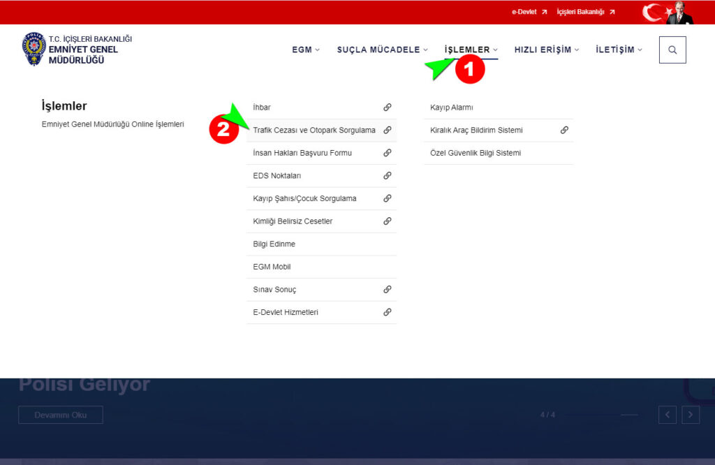 EGM trafik cezası sorgulama nasıl yapılır