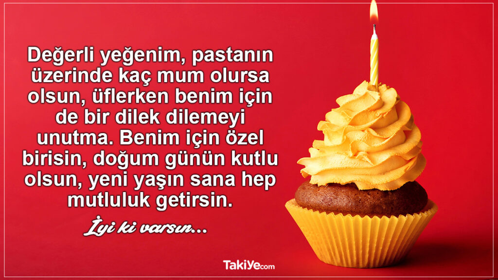 yeğene doğum günü mesajı