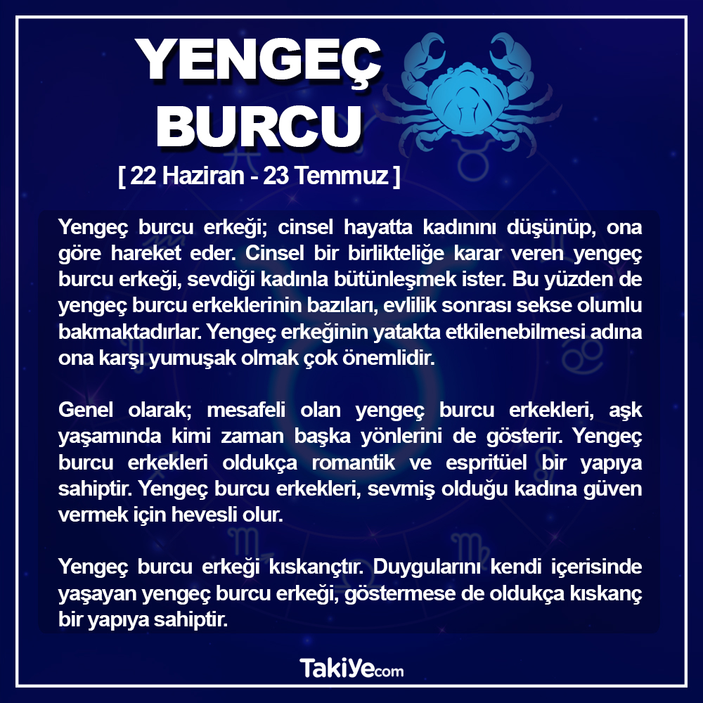 Yengec Burcu Erkegi Ozellikleri Yengec Erkeginin Ozelligi Takiye Com